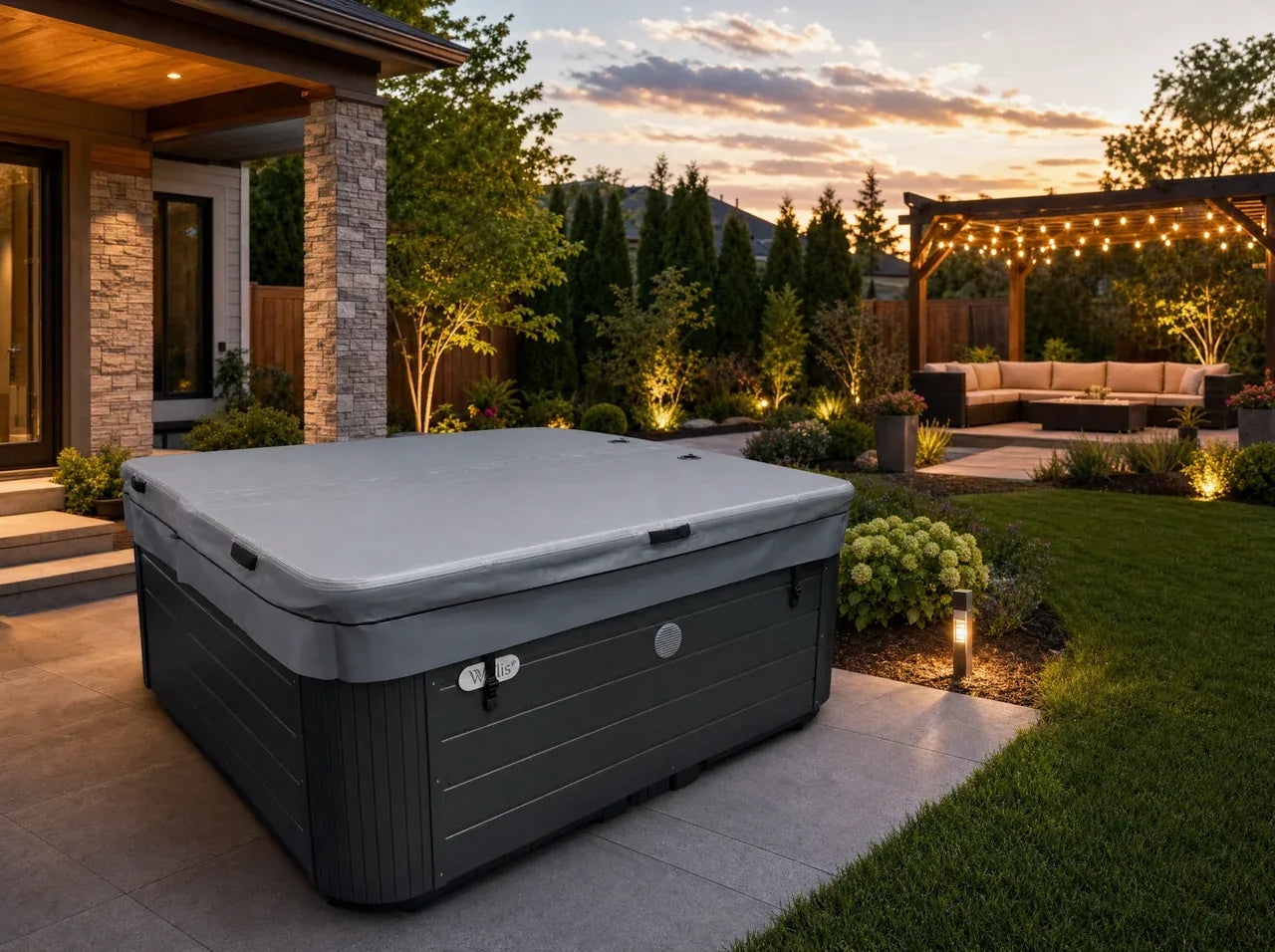 AIRCAP 1 hot tub cover on a spa