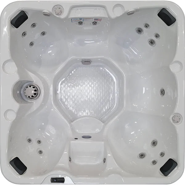 Top-down view of the Cal Spas Maui PZ-620B hot tub — 78" x 78" square cabinet