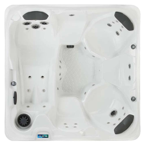 Top-down view of the Garden Leisure Spas Garden-642L hot tub — 84" x 84" square cabinet
