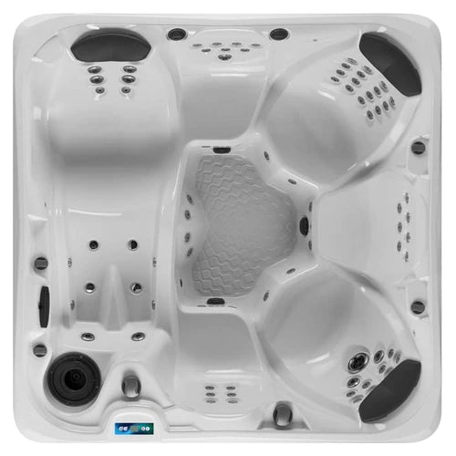 Top-down view of the Garden Leisure Spas Garden-680L hot tub — 84" x 84" square cabinet