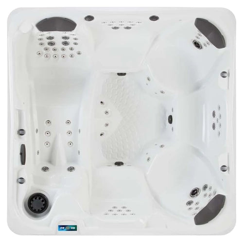 Top-down view of the Garden Leisure Spas Garden-696L hot tub — 89" x 89" square cabinet