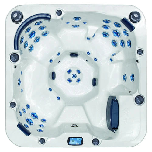Top-down view of the Garden Leisure Spas GL752B (XL 752B) hot tub — 82" x 82" square cabinet