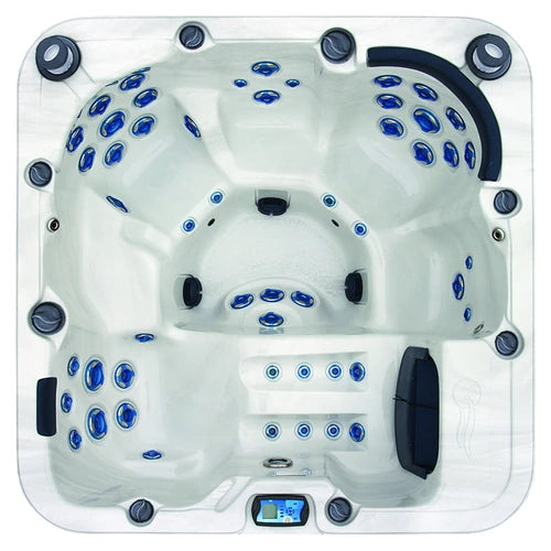 Top-down view of the Garden Leisure Spas GL754L (XL 754L) hot tub — 82" x 82" square cabinet