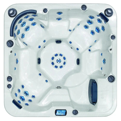 Top-down view of the Garden Leisure Spas GL862B (XL 862B) hot tub — 91" x 91" square cabinet