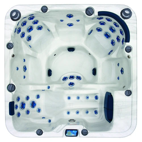 Top-down view of the Garden Leisure Spas GL862L (XL 862L) hot tub — 91" x 91" square cabinet