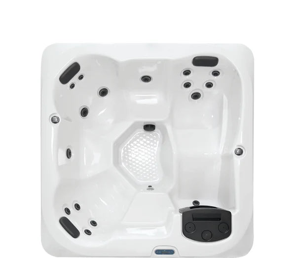 Top-down view of the Master Spas L6 hot tub — 78" x 78" square cabinet