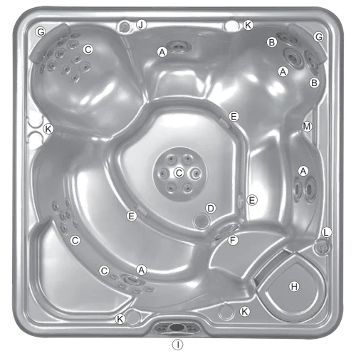 Tiger River Spas Caspian replacement hot tub cover — AIRCAP 1 Small