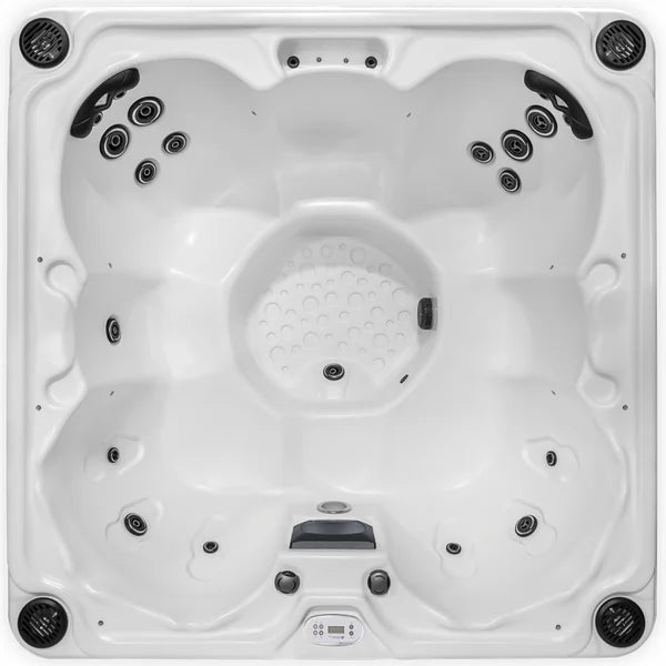 Top-down view of the Viking Spas Regal P+ hot tub — 78" x 78" square cabinet