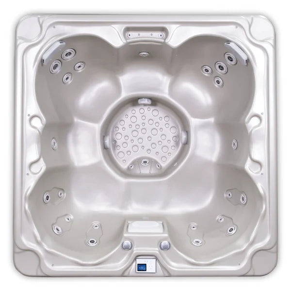 Top-down view of the Viking Spas Regal X hot tub — 78" x 78" square cabinet